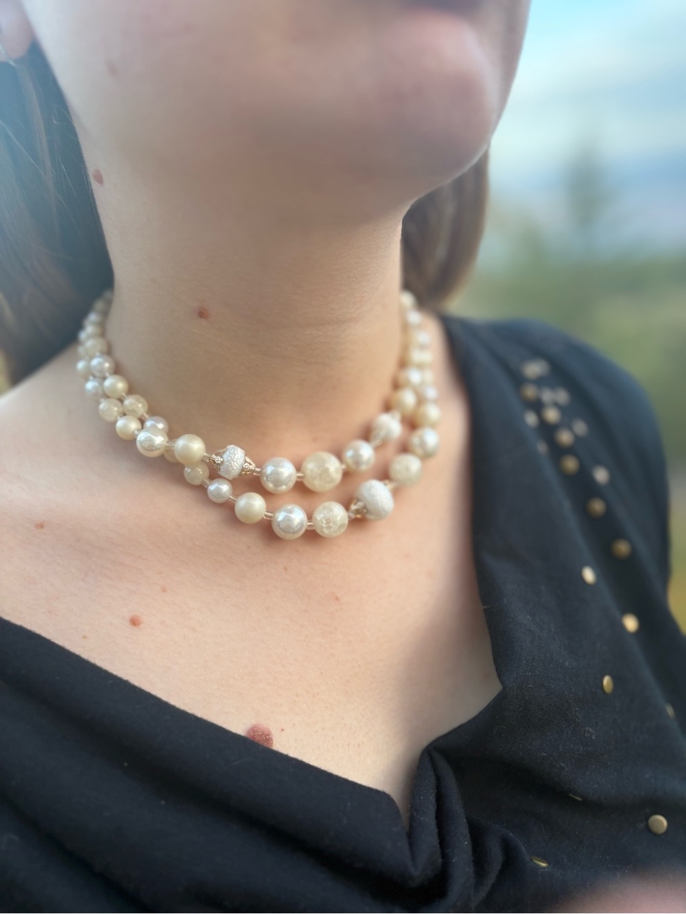 Beautiful Faux Pearl Muilt Strand From The 40s